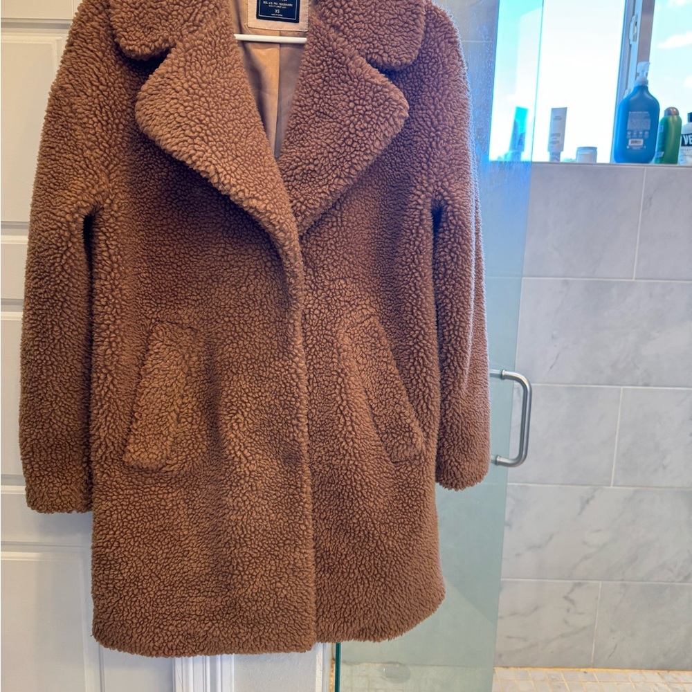 Abercrombie & Fitch Tan Teddy Jacket